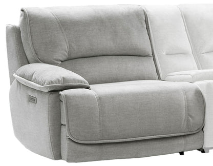 Olsen Left-Arm-Facing Dual Power Zero-Gravity Recliner, Silver