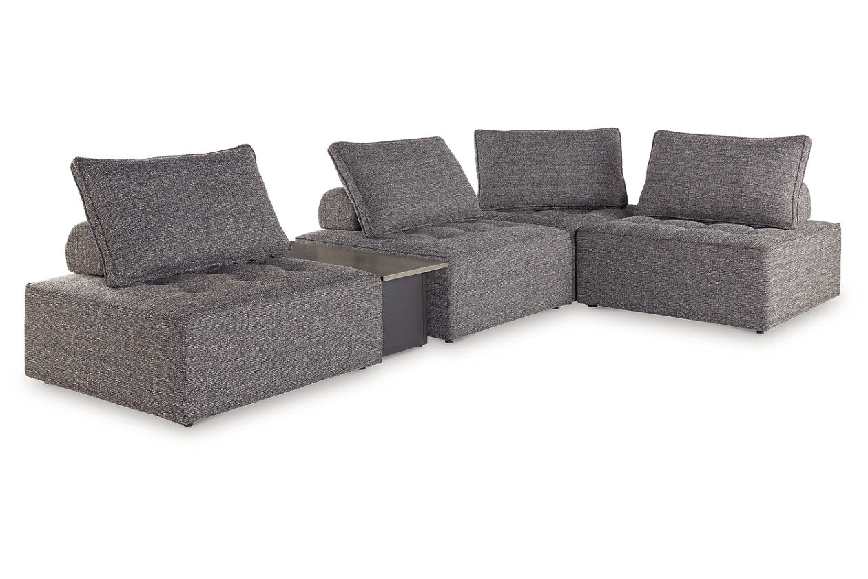Bree Zee Brown 5-Piece Outdoor Sectional -  Ashley - Luna Furniture