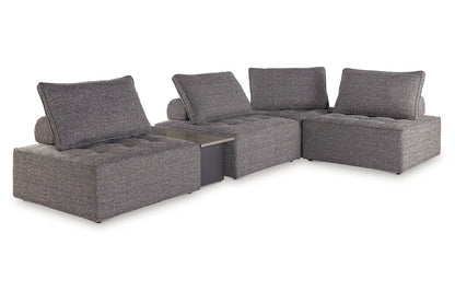 Bree Zee Brown 5-Piece Outdoor Sectional -  Ashley - Luna Furniture