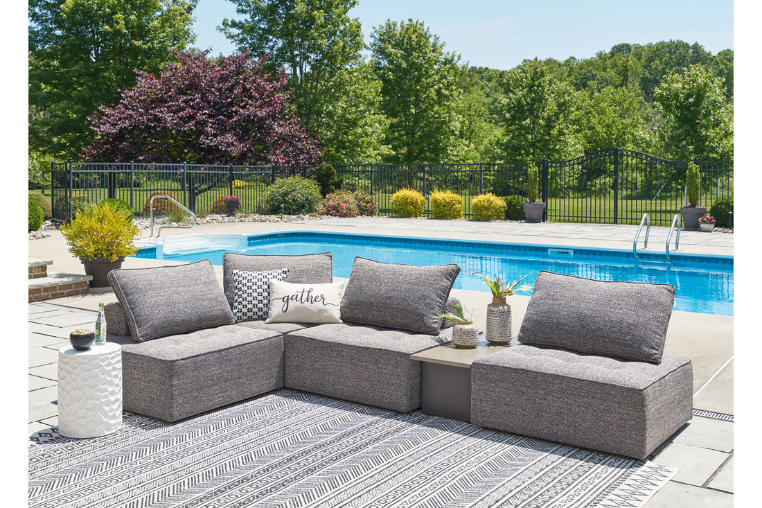 Bree Zee Brown 5-Piece Outdoor Sectional -  Ashley - Luna Furniture
