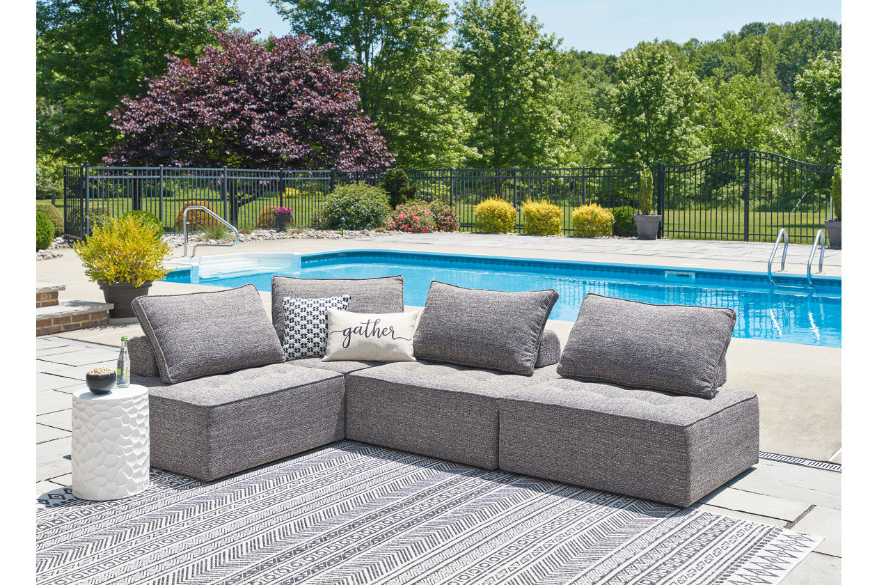 Bree Zee Brown 4-Piece Outdoor Sectional -  Ashley - Luna Furniture
