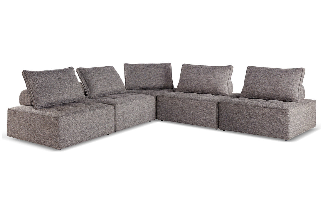 Bree Zee Brown 5-Piece Outdoor Modular Seating -  Ashley - Luna Furniture