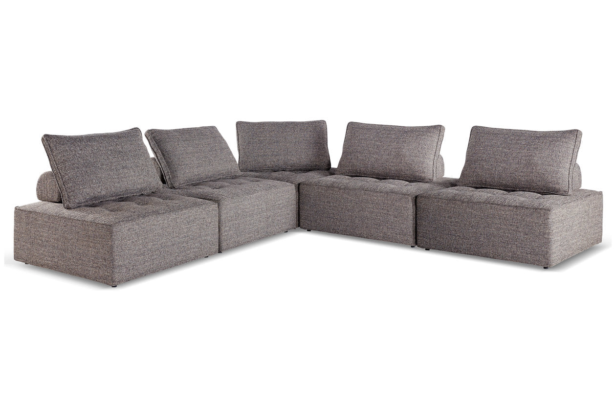 Bree Zee Brown 5-Piece Outdoor Modular Seating -  Ashley - Luna Furniture