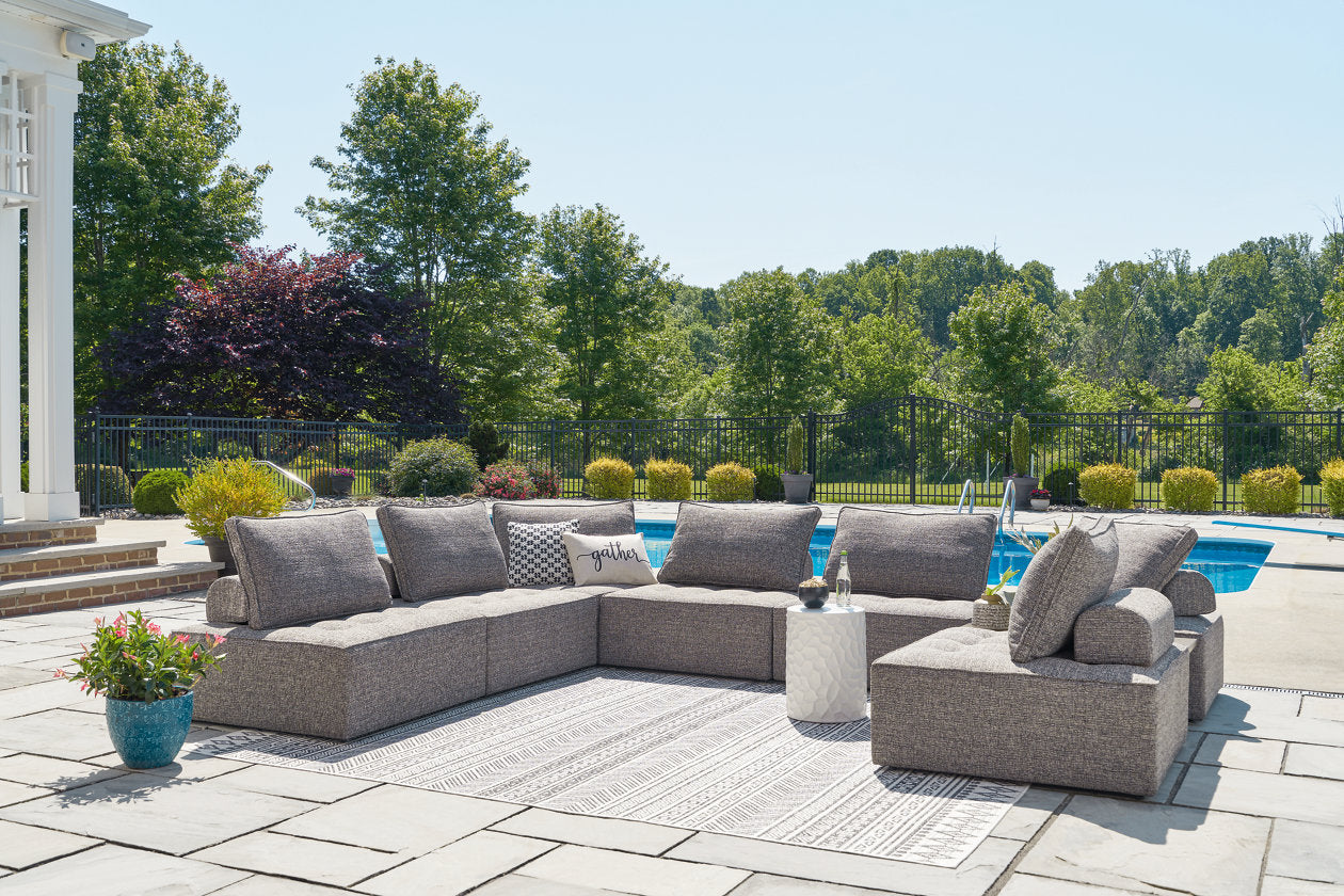 Bree Zee Brown 8-Piece Outdoor Sectional -  Ashley - Luna Furniture