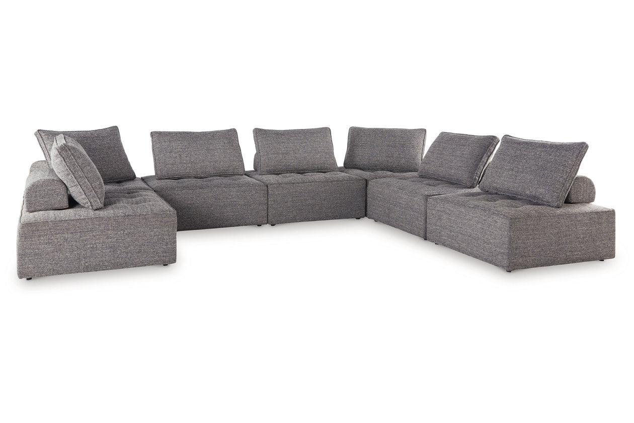 Bree Zee Brown 7-Piece Outdoor Sectional -  Ashley - Luna Furniture