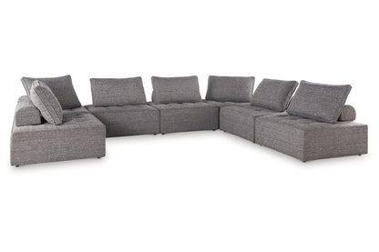 Bree Zee Brown 7-Piece Outdoor Sectional -  Ashley - Luna Furniture