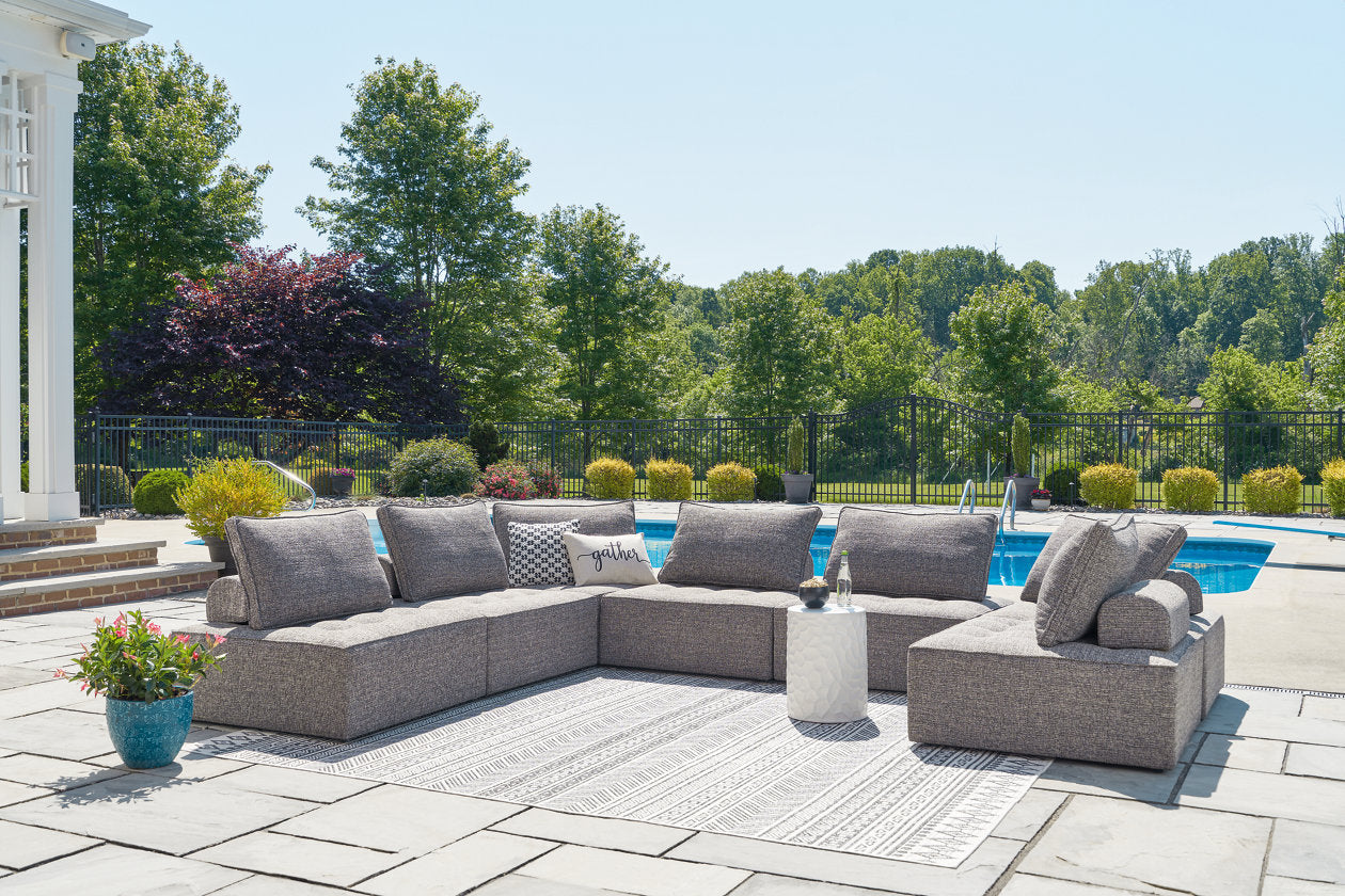 Bree Zee Brown 7-Piece Outdoor Sectional -  Ashley - Luna Furniture