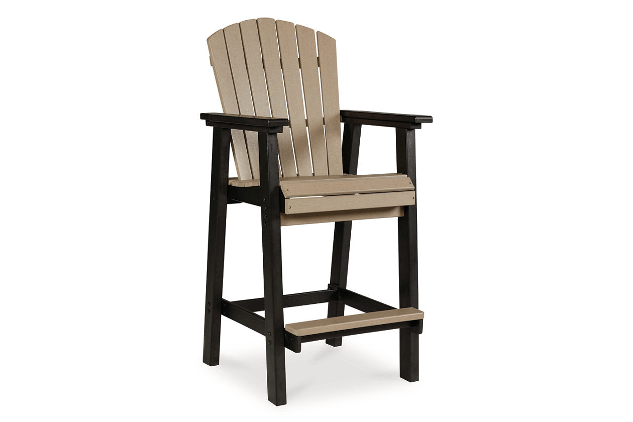 Fairen Trail Black/Driftwood Outdoor Counter Height Dining Table with 2 Barstools -  Ashley - Luna Furniture