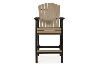 Fairen Trail Black/Driftwood Outdoor Counter Height Dining Table with 2 Barstools -  Ashley - Luna Furniture