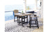 Fairen Trail Black/Driftwood Outdoor Counter Height Dining Table with 2 Barstools -  Ashley - Luna Furniture