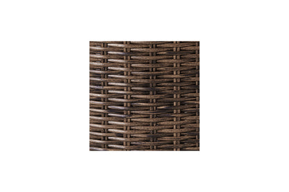 Paradise Trail Medium Brown Outdoor Fire Pit Table with 4 Lounge Chairs -  Ashley - Luna Furniture