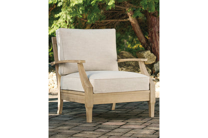Clare View Beige Outdoor Sofa, Loveseat and Lounge Chair -  Ashley - Luna Furniture
