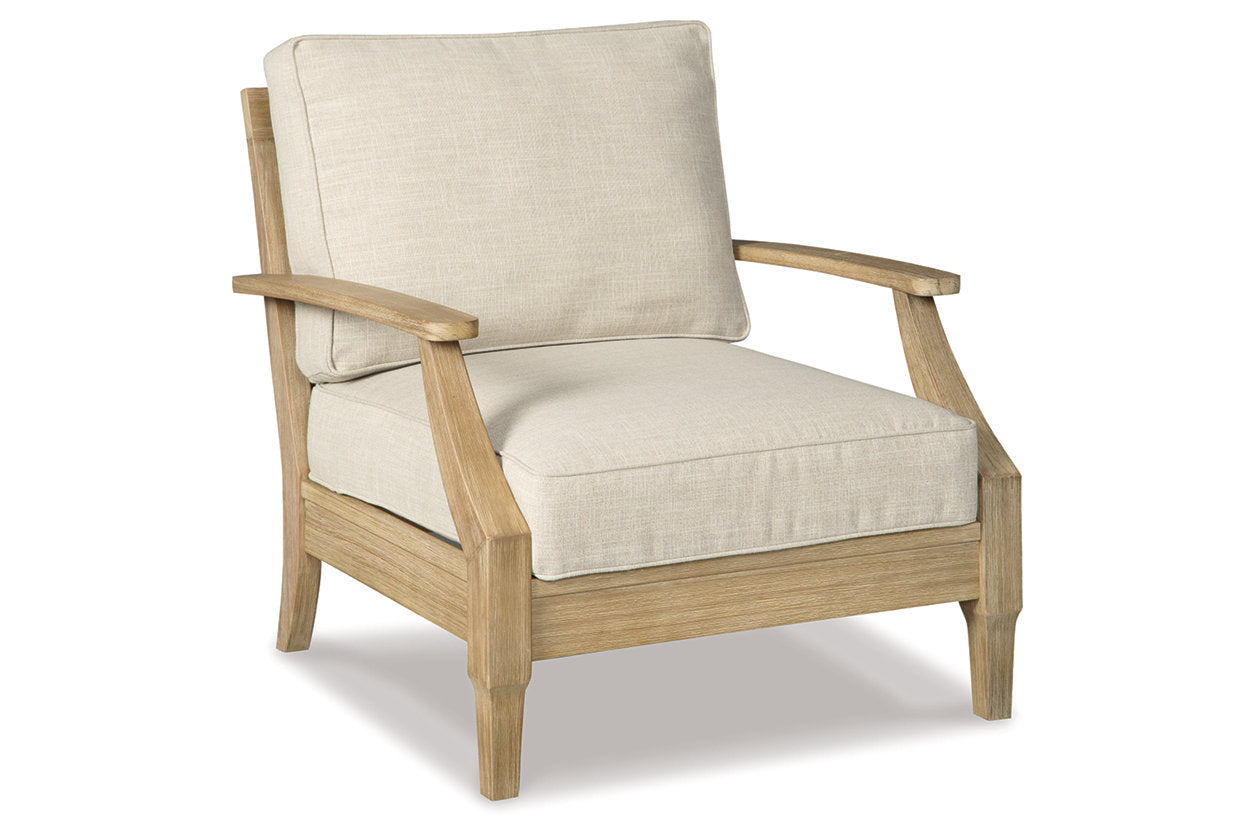 Clare View Beige Outdoor Sofa, Loveseat and Lounge Chair -  Ashley - Luna Furniture