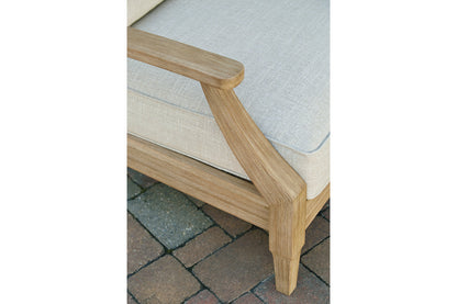 Clare View Beige Outdoor Sofa, Loveseat and Lounge Chair -  Ashley - Luna Furniture