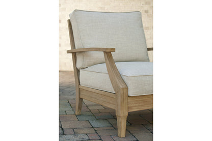 Clare View Beige Outdoor Sofa, Loveseat and Lounge Chair -  Ashley - Luna Furniture