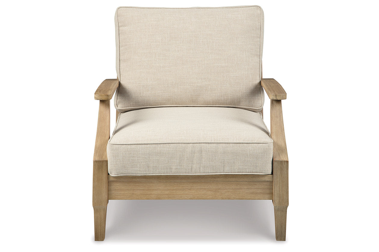 Clare View Beige Outdoor Loveseat and 4 Lounge Chairs -  Ashley - Luna Furniture