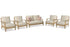 Clare View Beige Outdoor Loveseat and 4 Lounge Chairs -  Ashley - Luna Furniture