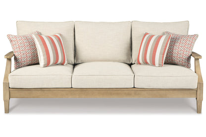 Clare View Beige Outdoor Sofa, Loveseat and Lounge Chair -  Ashley - Luna Furniture