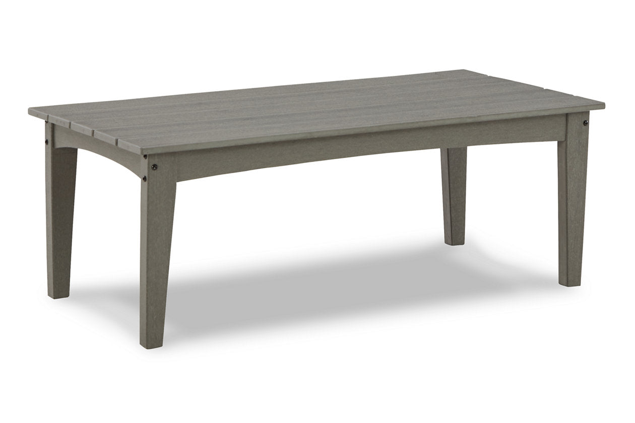 Visola Gray Outdoor Sofa, 2 Lounge Chairs and Coffee Table -  Ashley - Luna Furniture