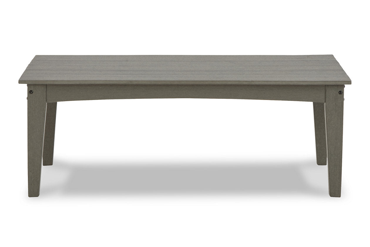 Visola Gray Outdoor Sofa, 2 Lounge Chairs and Coffee Table -  Ashley - Luna Furniture