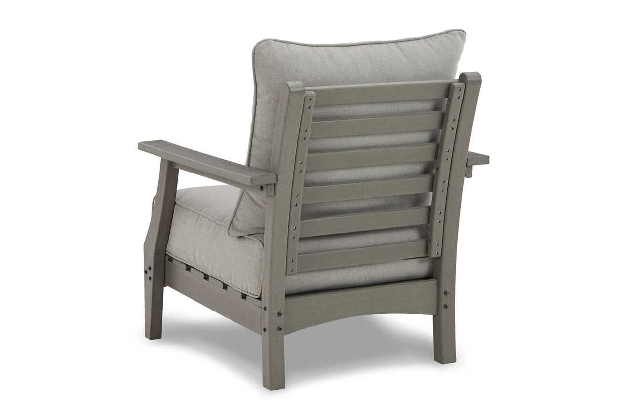 Visola Gray Outdoor Sofa, 2 Lounge Chairs and Coffee Table -  Ashley - Luna Furniture