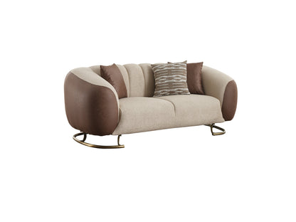 Palmera Stationary Loveseat in Cream