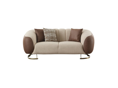 Palmera Stationary Loveseat in Cream
