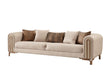 Paris Stationary 4 Seat Sofa in Cream