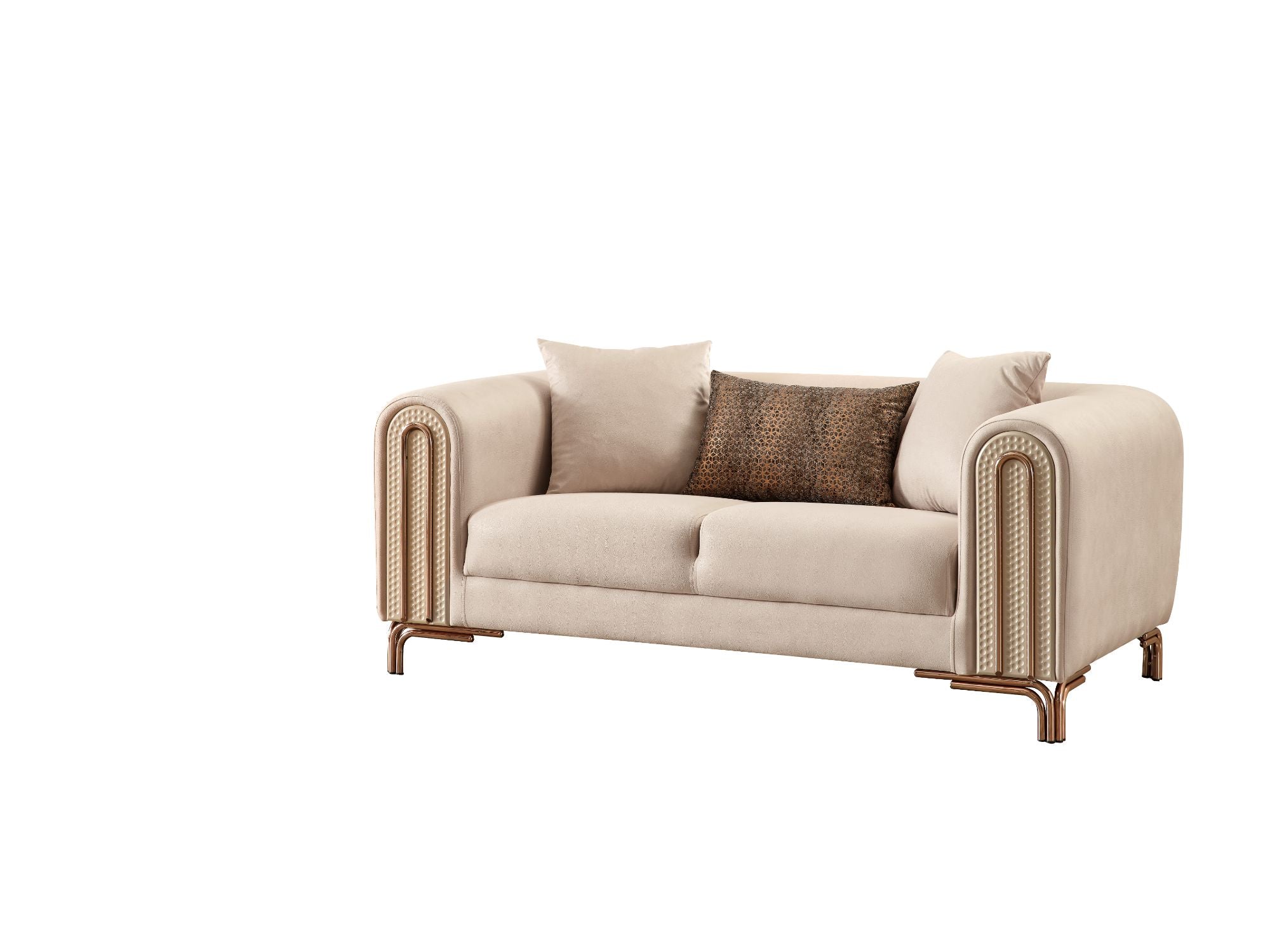 Paris Stationary Loveseat in Cream