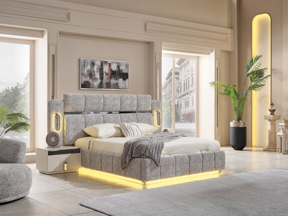 Parma Queen Bed Frame With Headboard