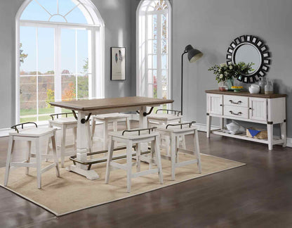 Pendleton Ivory/Honey Oak Counter Height Dining Set