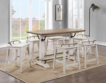 Pendleton Ivory/Honey Oak Counter Height Dining Set