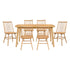 Pratter Natural Oak 7-Piece 59" Dining Table from Homelegance - Luna Furniture