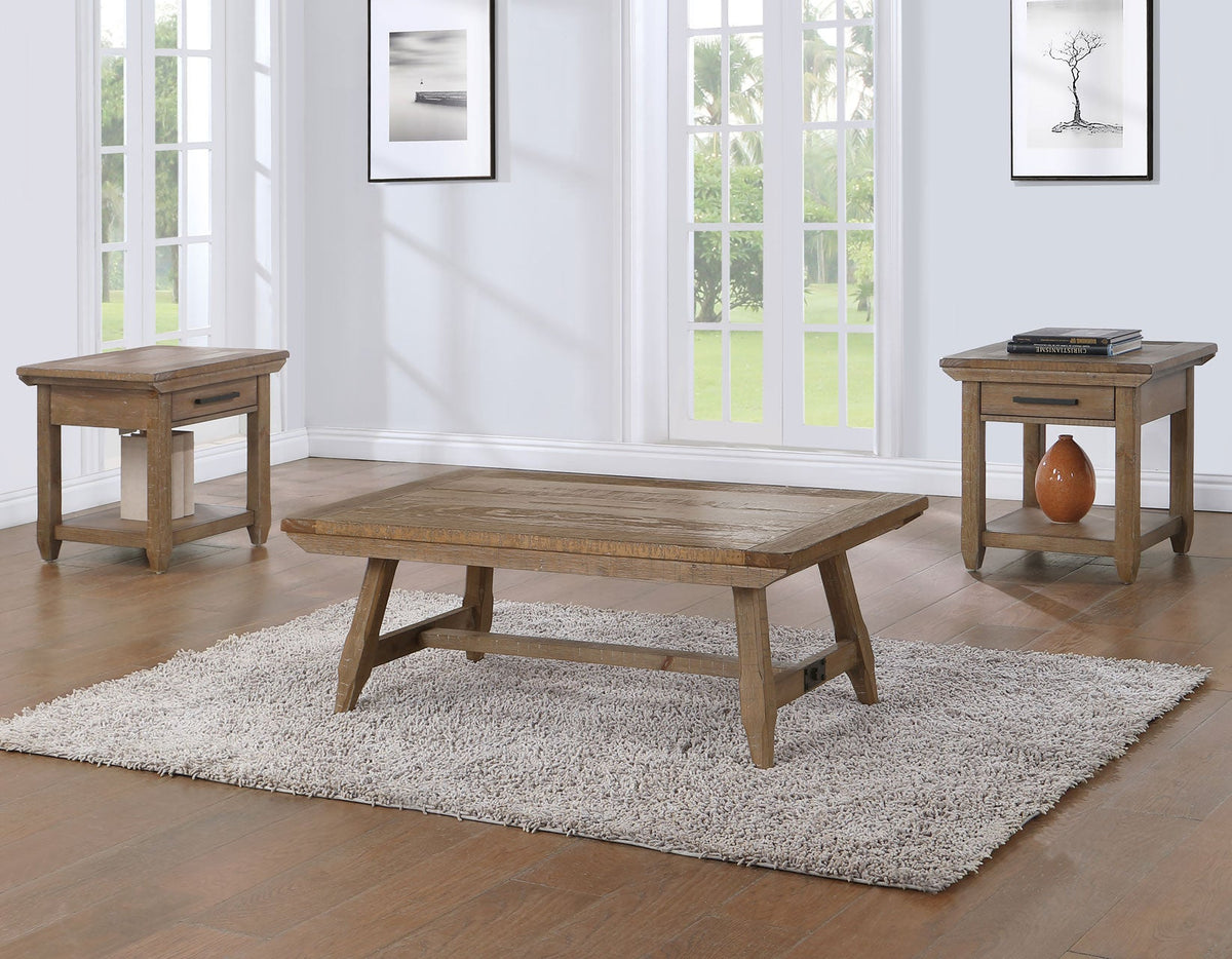 Riverdale Driftwood 3-Piece Occasional Table Set