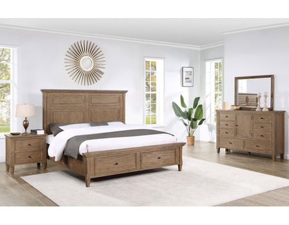 Riverdale Driftwood 4-Piece Queen Storage Platform Bedroom Set