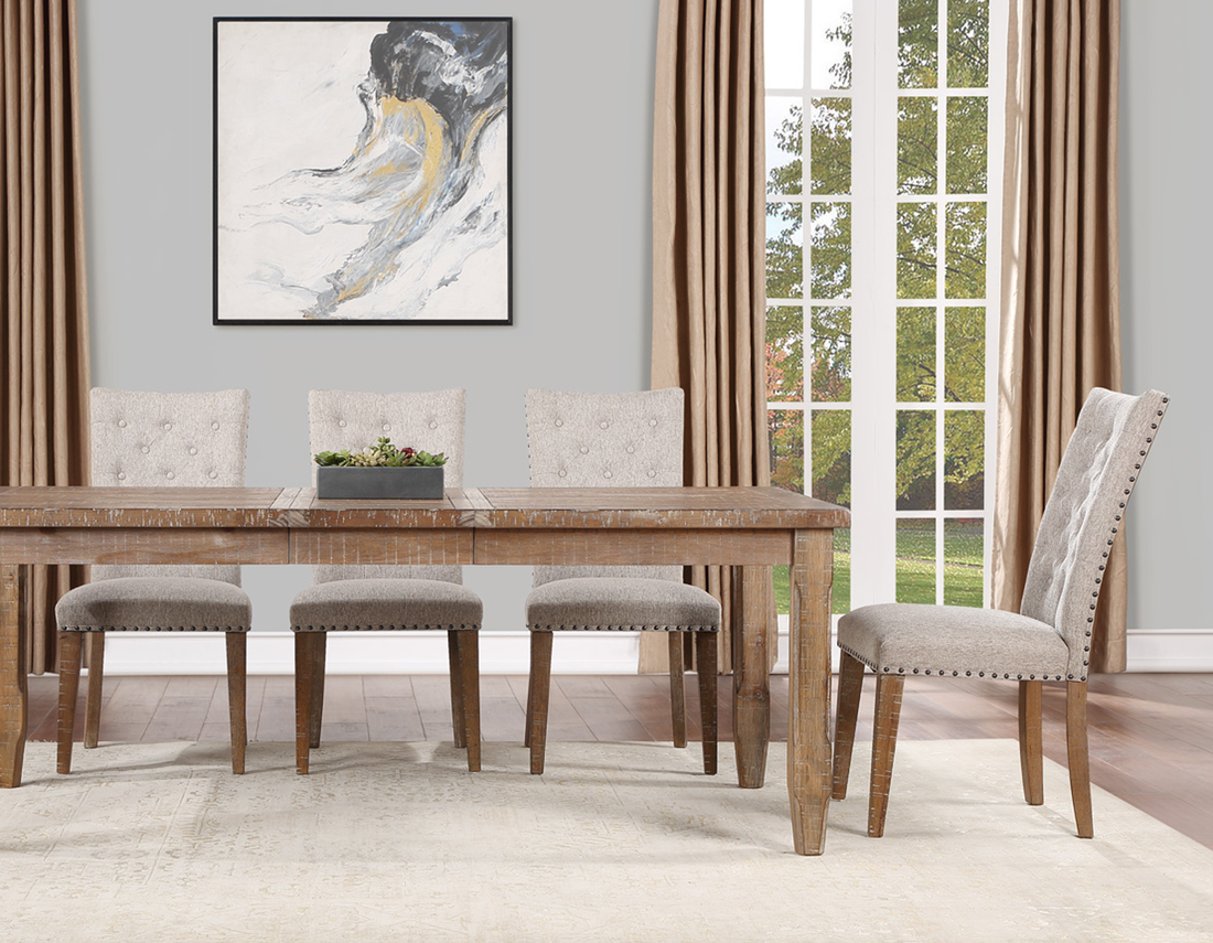 Riverdale Oatmeal/Driftwood Dining Room Set