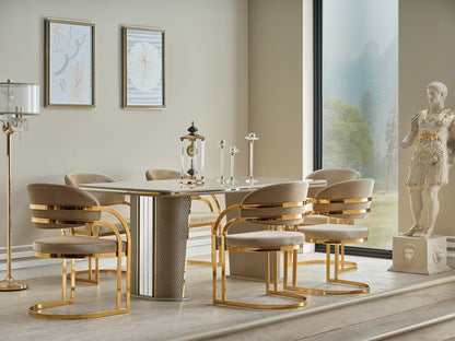 Romans Dining Chair in Beige