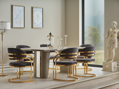 Romans Dining Chair in Grey
