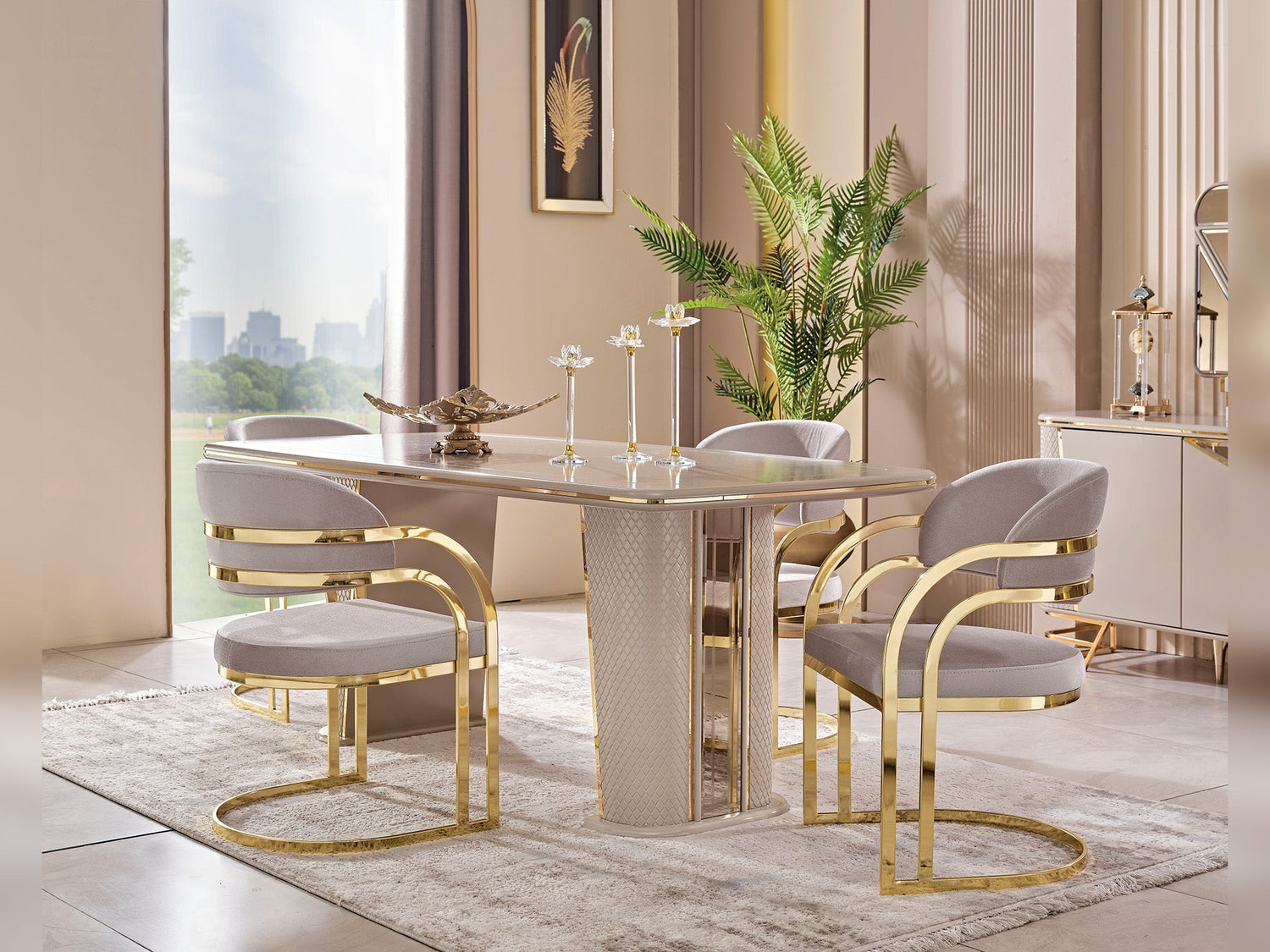Romans Dining Chair in Cream