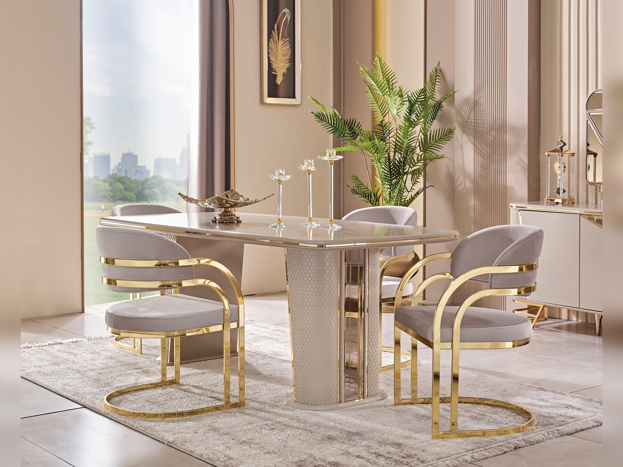 Romans Dining Chair in Cream