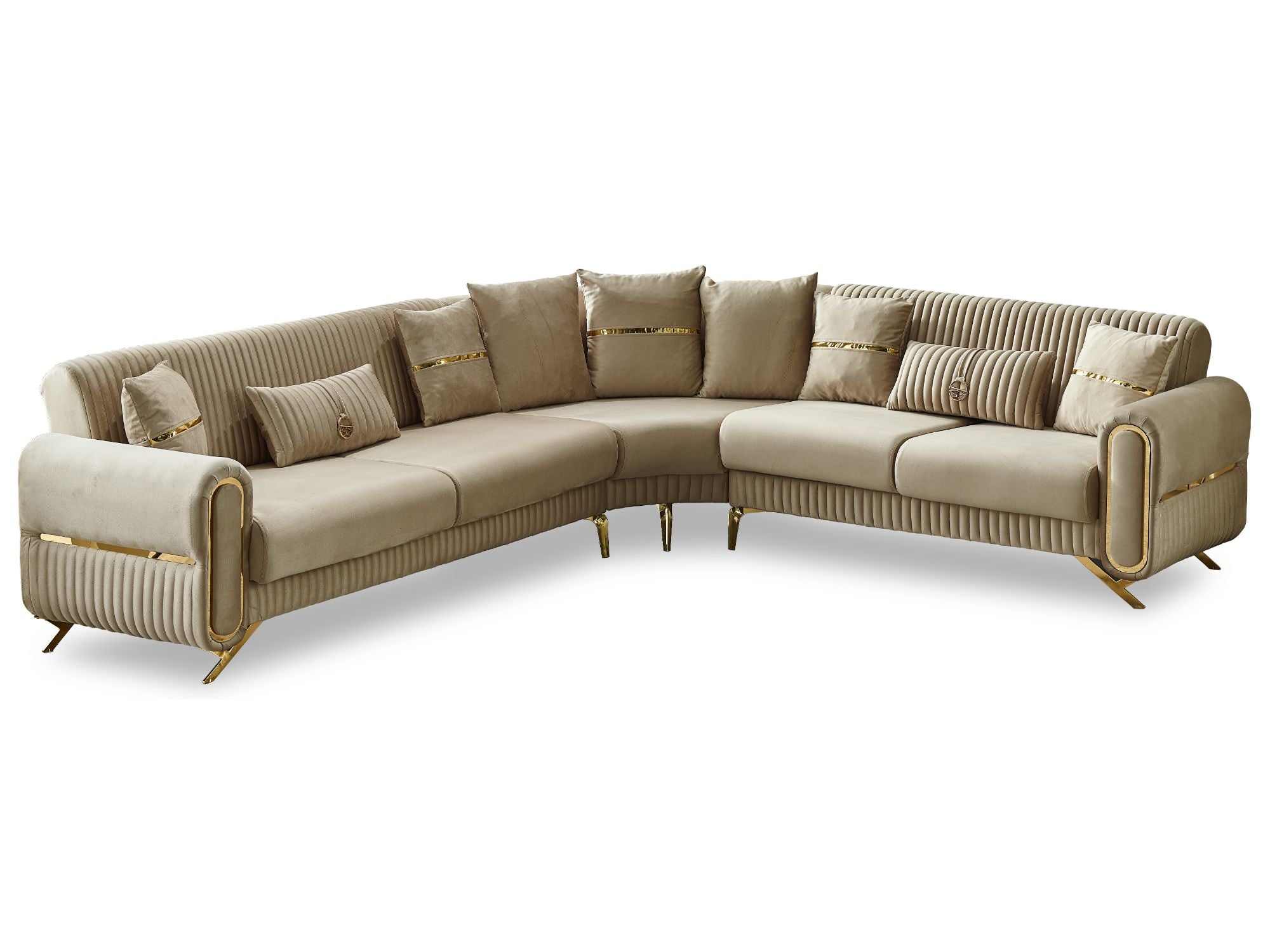 Royal Convertible Sectional Sofa in Beige