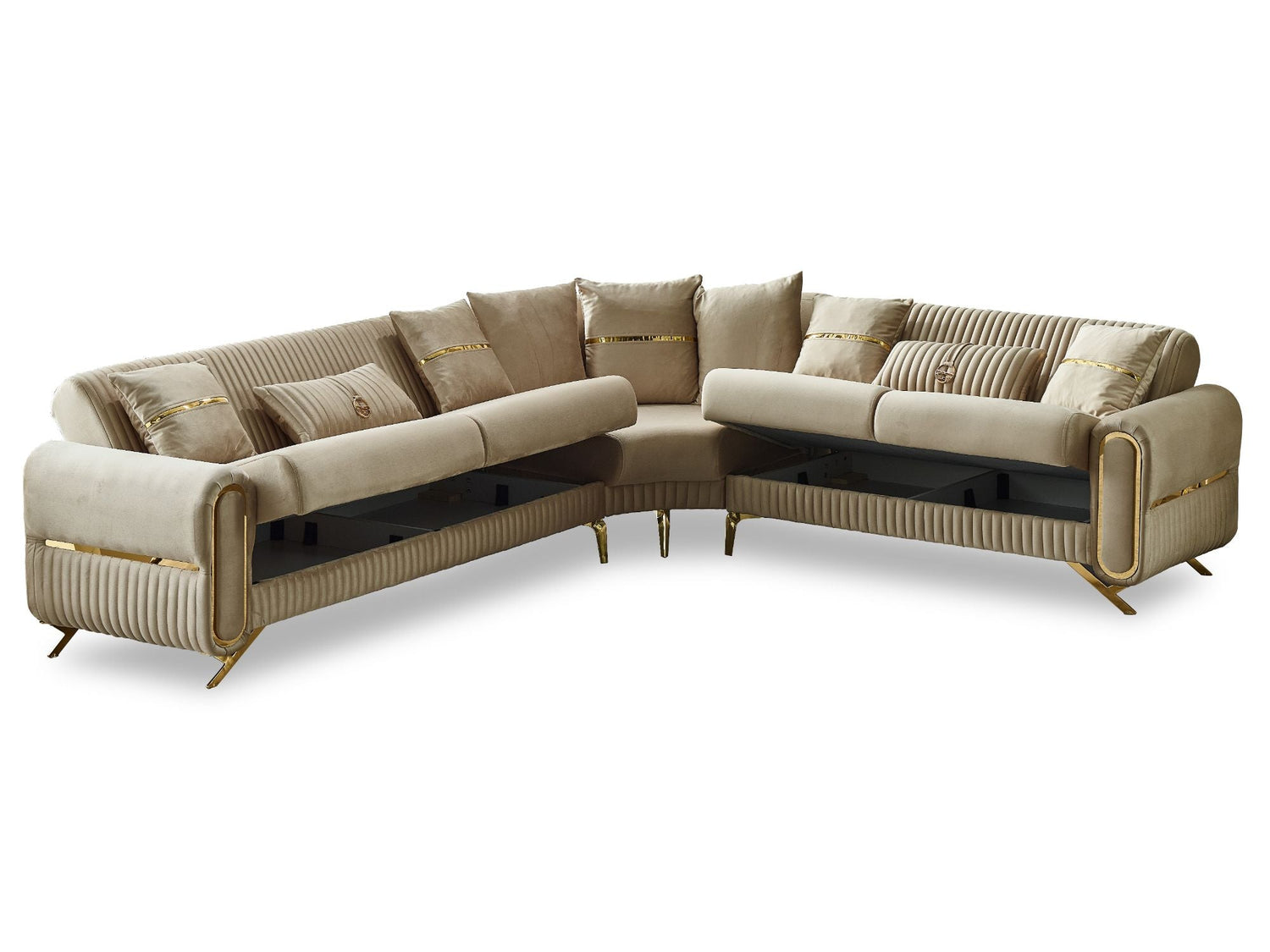 Royal Convertible Sectional Sofa in Beige