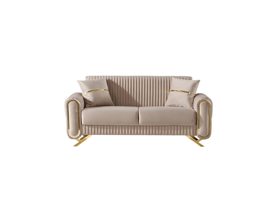 Royal Convertible Loveseat in Beige
