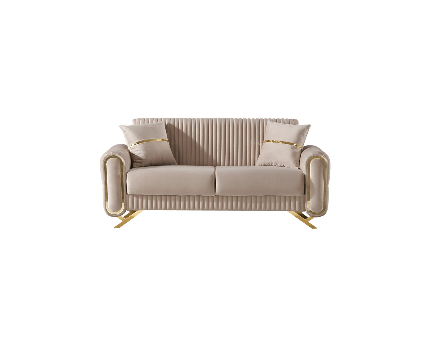 Royal Convertible Loveseat in Beige