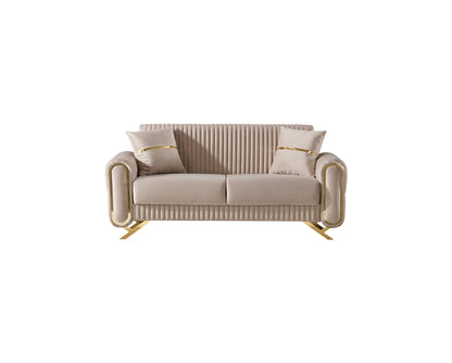 Royal Convertible Loveseat in Beige