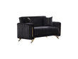 Senfoni Convertible Loveseat in Black