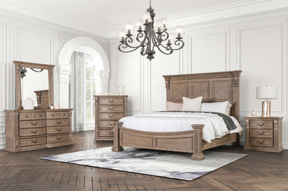 Seven Oaks Weathered Oak Transitional Bedroom Set