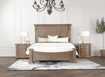 Seven Oaks Weathered Oak Transitional Bedroom Set