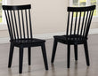 Vaughn Black Modern Windsor Side Chair, Set of 2
