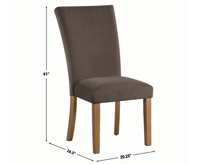 Artemis White/Brown 5-Piece 70" Rectangle Marble Table with 4 Velvet Chairs